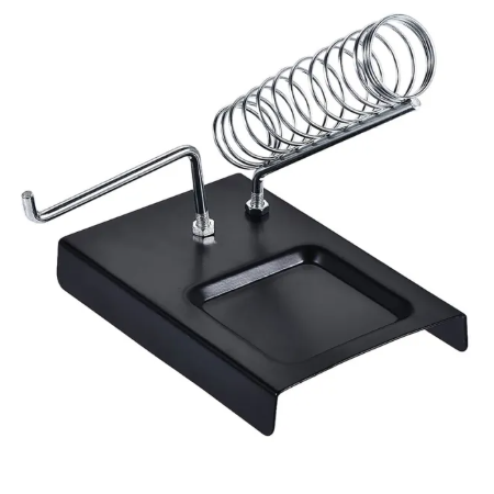 Metal Soldering Iron Stand & Wire Holder – Stable Square Base for Electronics Work