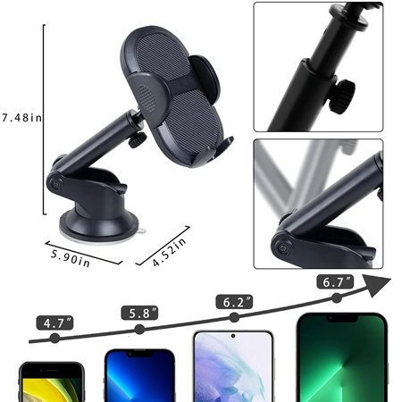Adjustable 360° Long Neck Car Phone Mount – Universal Suction Cup Holder for Dashboard and Windshield - Image 3