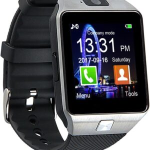 Padgen PADGENE DZ09 Smart Watch Bluetooth Camera Smart Wrist Watch Phone with SIM Card Slot 2.0 Camera TF Card Support AndroidSmartphone-Best Gifts (Black)