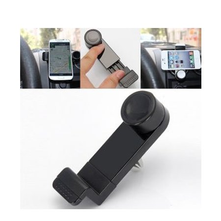 Universal Car Air Vent Phone Mount Cradle – Adjustable Holder for Smartphones, Black - Image 3
