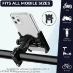 C1 Universal Smartphone Bike Mount, Full 360° Rotating Design, Solid Metal Body, Secure Handlebar Stand for Bikes & Motorcycles - Image 4