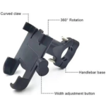 C1 Universal Smartphone Bike Mount, Full 360° Rotating Design, Solid Metal Body, Secure Handlebar Stand for Bikes & Motorcycles - Image 3
