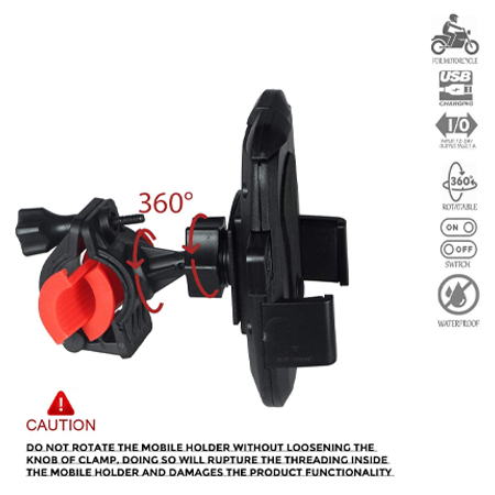 Universal Mobile Phone Holder for Motorcycles & Bicycles – Handlebar Stand for Navigation & Driving, Compatible with All Smartphones including iPhone - Image 2