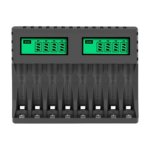 Pujimax Smart LCD Battery Charger – 8-Slot Charger for AA/AAA Ni-MH & Ni-Cd Rechargeable Batteries