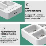 PUJIMAX Smart Fast 9V 4 Slots Battery Charger with , LED Status Indicators, and USB Cable – For Ni-MH, Ni-Cd & Li-ion Batteries - Image 3