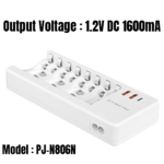 PUJIMAX Multi-Plug 9V Rechargeable Battery Charger – Compatible with 1.2V AA & AAA Batteries - Image 3