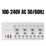 PUJIMAX Multi-Plug 9V Rechargeable Battery Charger – Compatible with 1.2V AA & AAA Batteries - Image 4