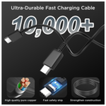 Samsung 45W Super Fast Charging Adapter with 1.5M Woven USB Type-C Cable | UK Plug Wall Charger | Compatible with Samsung Galaxy S25/S24/S23/S22/S21, Google Pixel 6/7/8, Huawei P40/P50, OnePlus 11/12 - Image 3