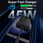 Super-Fast 45W USB-C Charging Adapter for Samsung Galaxy – UK Plug Fast Charger for S24 Ultra, S23 Ultra, S22 Ultra, S21 Ultra, Note 20 Ultra, Z Fold5, A Series, and M Series - Image 3