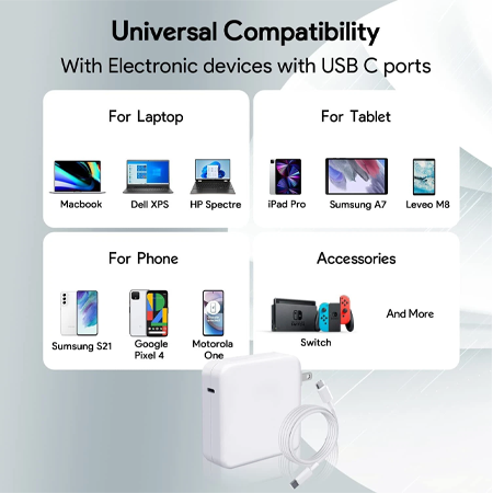 High-Speed USB-C Power Adapter Charger for Apple MacBook Pro 13", 15", and 16" – Reliable Fast Charging for Laptops - Image 3