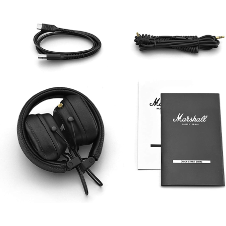 Marshall Major IV On-Ear Wireless Bluetooth Headphones – Foldable Design with 80+ Hours Playtime (Black) - Image 4