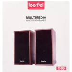 Leerfei Wooden Speakers Set of 2 – Premium Stereo Sound, Brown & Black Finish - Image 2
