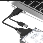 USB 3.0 to SATA III Adapter Cable (7+15 Pin) – 22-Pin Connector for 2.5 Inch External SSD/HDD, Supports Up to 6 Gbps Data Transfer and 4TB Drives – Black - Image 4