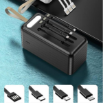 Triple Power 60,000mAh High-Capacity Power Bank for Apple, Android, and Type-C Devices – Black - Image 4