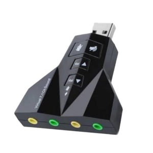 7.1 Channel External USB Sound Card, USB to 3.5mm Jack Headphone and Microphone Audio Adapter Compatible with Mac, Windows PC, Android, and Linux Systems