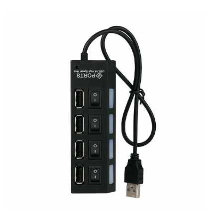 Generic High-Speed 4-Port Mini USB 2.0 Hub for Laptop and Desktop Computers, Black - Image 4