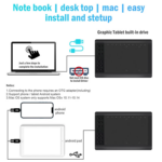 VIN1060 Plus Graphics Drawing Tablet with Battery-Free Pen | Compatible with PC, Mac, and Smartphones - Image 4