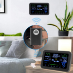 Indoor Weather Station with HD Backlit Screen – Thermometer, Multifunctional Weather Forecast Clock with 12/24-Hour Display and Adjustable Brightness for Home Use - Image 2