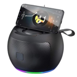 XKT K15S Wireless Portable Bluetooth Speaker – USB, Micro SD, FM Radio & AUX Support, 1200mAh Battery with Solar Charging, High-Quality Outdoor Sound (Black)