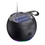 XKT K15S Wireless Portable Bluetooth Speaker – USB, Micro SD, FM Radio & AUX Support, 1200mAh Battery with Solar Charging, High-Quality Outdoor Sound (Black) - Image 2