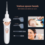 Safety Electric Cordless Earwax Remover Vacuum Cleaner Kit with LED Light, Painless and Powerful Suction Cleaning Tool for Adults and Kids – Black - Image 2