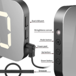 Portable LED Mirror Alarm Clock with HD Digital Display – Large Screen Table and Travel Clock - Image 3