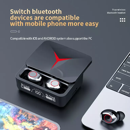 M90 Pro TWS Wireless Sports Earbuds – Bluetooth 5.2, Noise Cancelling, Quick Pairing, LED Display, Gaming Headset - Image 4