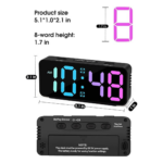 Mini, Loud for Adults with Deep Sleep, Portable Travel Alarm Clock for Bedroom or Bed - Image 2