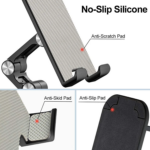 X-2 Foldable Phone & Tablet Desk Stand – Adjustable Height and Angle, Universal Holder for 4"–12.9" Devices - Image 3