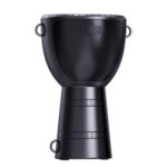 DV-660 Solar Bluetooth Portable Speaker – African Drum Design with Flashlight, Indoor/Outdoor Party, Hiking & Cycling Use, Built-in Solar Panel, Black