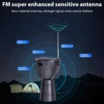 DV-660 Solar Bluetooth Portable Speaker – African Drum Design with Flashlight, Indoor/Outdoor Party, Hiking & Cycling Use, Built-in Solar Panel, Black - Image 4