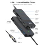 USB Docking Station GIQ USB-C Hub | USB 3.0 to Dual HDMI & VGA Adapter | Triple Display Laptop Docking Station with Dual Monitor HDMI Splitter & Extender | Compatible with MacBook - Image 4