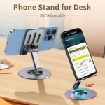 Adjustable Desktop Phone & Tablet Stand – Foldable Holder for 4.7–13" Devices, Black - Image 4