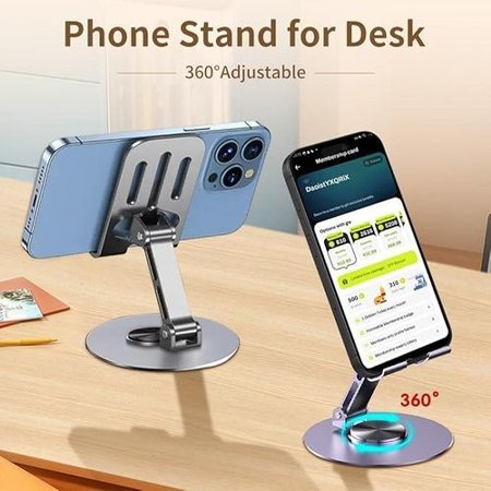 Adjustable Desktop Phone & Tablet Stand – Foldable Holder for 4.7–13" Devices, Black - Image 4