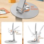 Adjustable Desktop Phone & Tablet Stand – Foldable Holder for 4.7–13" Devices, Black - Image 3