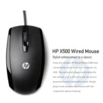 HP X500 USB Wired Optical Mouse – High-Precision, Ergonomic Design for PC, Mac, and Laptop (Black) - Image 2