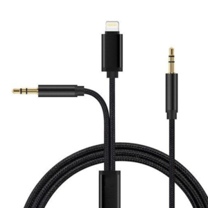 JH-039 2-in-1 3.5mm AUX Cable for iPhone and Android Devices – Dual-Compatible Audio Cable for Phones