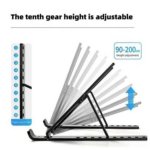 10-Level Adjustable Folding Laptop Stand – Portable Ventilated Holder with Heat Dissipation for 10–17" Laptops - Image 2