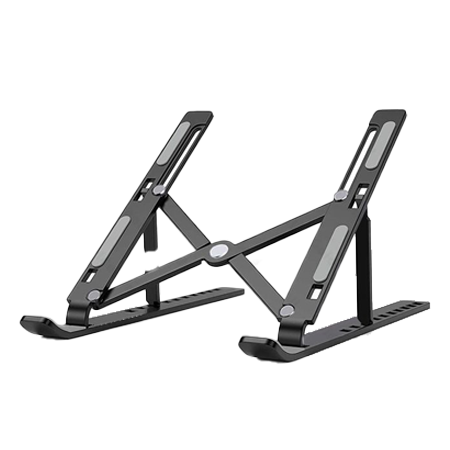 10-Level Adjustable Folding Laptop Stand – Portable Ventilated Holder with Heat Dissipation for 10–17" Laptops