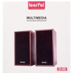Leerfei Wooden Speakers Set of 2 – Premium Stereo Sound, Brown & Black Finish - Image 2