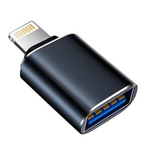 Apple Lightning to USB Camera Adapter with USB 3.0 OTG Support, Connect iPhone or iPad to Card Readers, USB Flash Drives, U Disks, Keyboards, Mice, Hubs, and MIDI Devices – Plug & Play Compatible