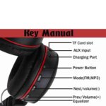 Wireless MS-771 Over-Ear Bluetooth Headphones – Foldable Design with SD/TF Card Support (Black) - Image 3