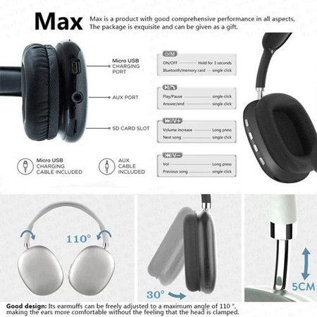 P9 Wireless Bluetooth Headset with Advanced Noise Reduction, High-Quality Earphones for Clear Calls and Music Playback - Image 3