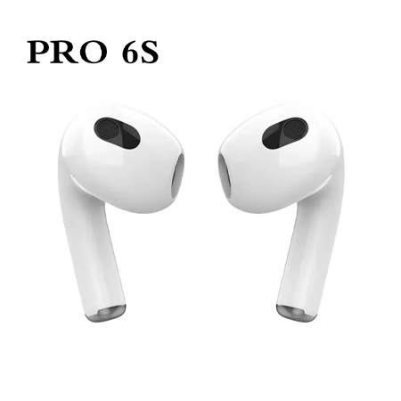 TWS Pro 6S True Wireless Earbuds with Charging Case – Compatible with All Mobile Devices