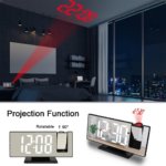 Portable LED Mirror Clock Digital Alarm Clock with Time, Temperature and Date Display, Large Mirror Screen, Three Level Projection Brightness - Image 2