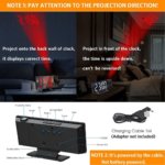 Portable LED Mirror Clock Digital Alarm Clock with Time, Temperature and Date Display, Large Mirror Screen, Three Level Projection Brightness - Image 4