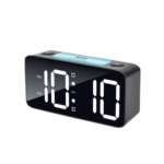 Portable Digital Alarm Clock with RGB 7-Color Night Light, Adjustable Volume, Snooze Function, and USB Charging