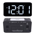 Portable Digital Alarm Clock with RGB 7-Color Night Light, Adjustable Volume, Snooze Function, and USB Charging - Image 4