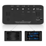 Portable Digital Alarm Clock with RGB 7-Color Night Light, Adjustable Volume, Snooze Function, and USB Charging - Image 3