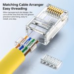 RJ45 Connectors with 2 Load Bars – UTP 8P8C Modular Plugs, Gold-Plated for Durable and Reliable Connections, Compatible with Cat6 and Cat5e Cables - Image 4